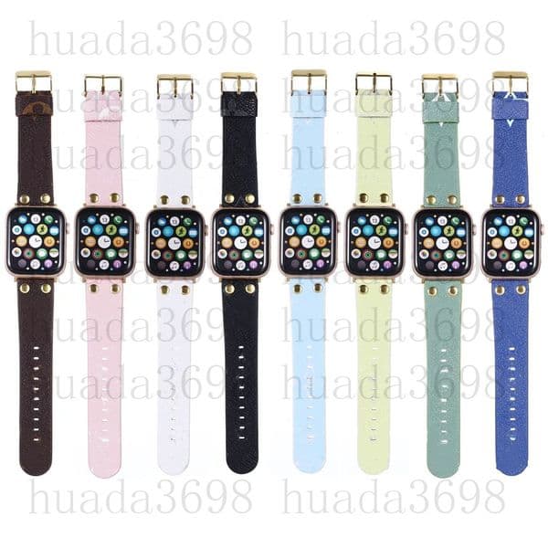 Top Designer Strap Gift Watchbands for Apple Watch Band 42mm 38 40mm 44 45mm 49 iwatch 5 SE 6 7 8 bands Leather Straps Bracelet Fashion Wristband Print Stripes watchband