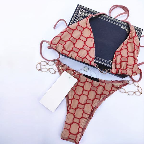 Bikinis Womens 2023SS Swimsuits Set Beach Bathing Two piece set bikini Wind Swimwears Female Classical Swimwear