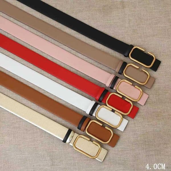 New Women Leather Designer Belt Letter Buckle Skirt Windbreaker Decoration All-match Girdle 4cm Men Belts With Boutique Gift