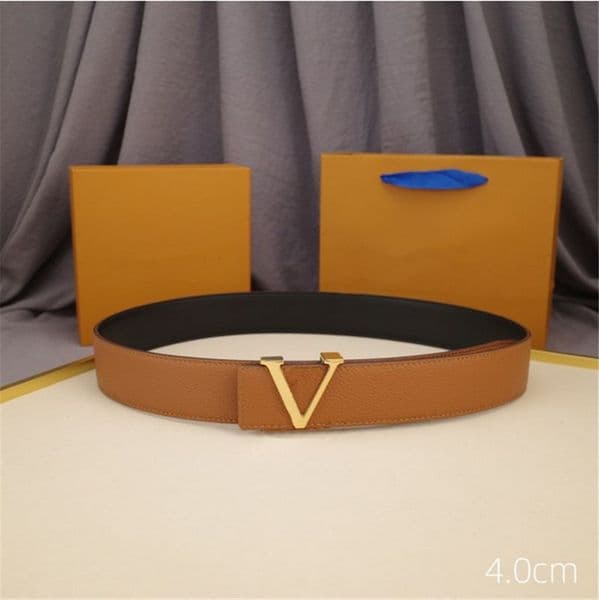 Fashion buckle genuine leather belt Width 40mm 18 Styles Highly Quality with Box designer men women mens belts