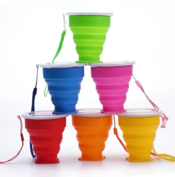 Collapsible Drink Bottles Outdoor Portable Silicone Retractable Cup Telescc Water Drinking Bottle for Travel Camping 0619