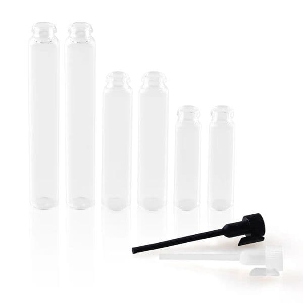 Glass Perfume Essential Oil Vial Clear Mini Tube Travel Gram Size Cosmetic Empty Tester Bottle Transparent For Sample factory outlet