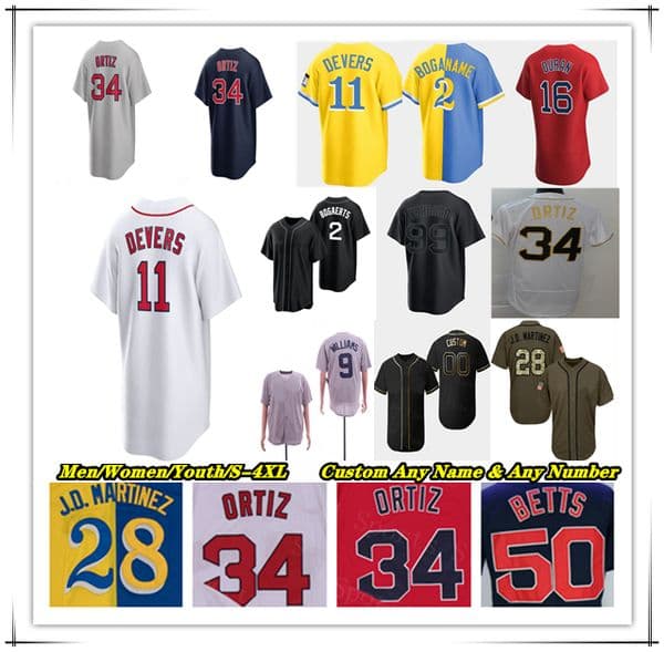 Baseball Jersey Jarren Duran Christian Arroyo Rob Refsnyder Reese McGuire Enmanuel Valdez Raimel Tapia Tanner Houck Brayan Bello Manny Ramirez Pedro Martinez 4XL