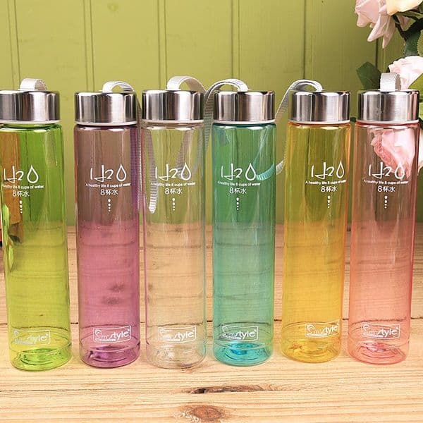 Logo Customized Outdoor Sports Water Bottle Summer Kids Transparent Portable Bike Sports Plastic Water Bottle 280ML/10oz LL