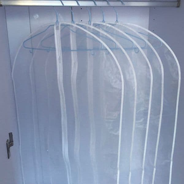 Dust Cover 5 PCS Clothes Hanging Garment Dress Suit Coat Storage Bags 100 Transparent Wardrobe Washable Clothing Bag 230625 B2