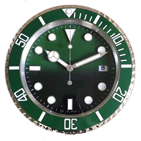 Wall Clocks Super Silent Clock Metal Modern Design Large Watch Home Stainless Steel Luminous The Date Will Work