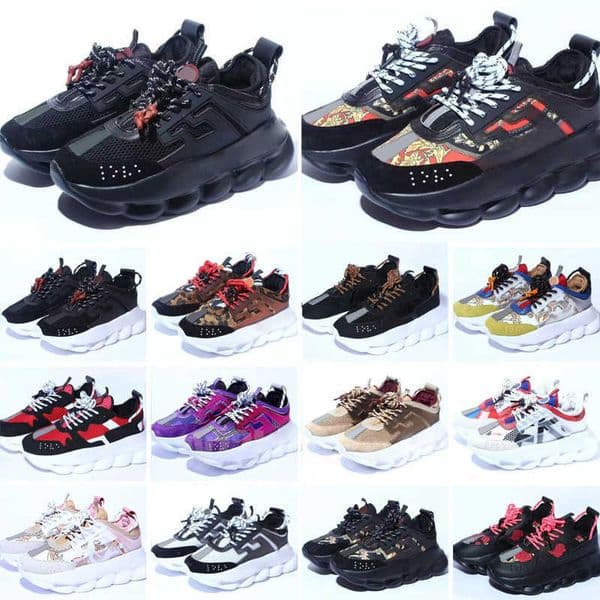 2023 Casual Italy Top 1 Quality Reaction Wild Jewels Chain Link Trainer Sneakers size EU OG designer Shoes Z2512063GYK