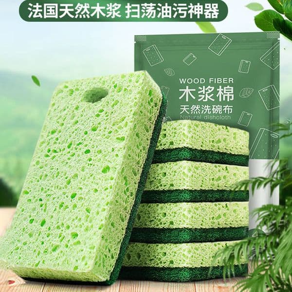 Wood Pulp Cotton Rag Dishwashing Sponge Dishwashing Kitchen Dishwashing Brush Dishwashing Cloth Dishwashing Pot Ware Cloth