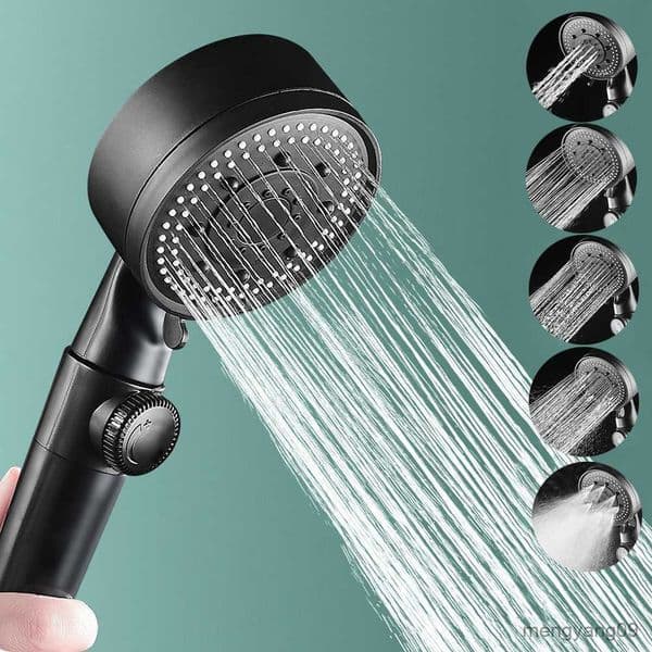 Bathroom Shower Heads Black Modes Shower Head High Pressure Water Saving Bath Showerhead Eco Filter Shower Bathroom Accessories L260524
