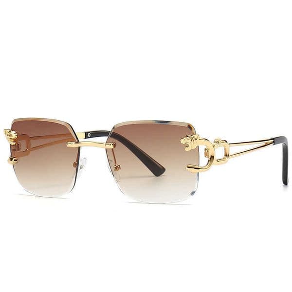 Sunglasses Luxury Designer Sunglasses Wholesale of 1893 Leopard Fashion Men's and Women's Frameless Cut Square