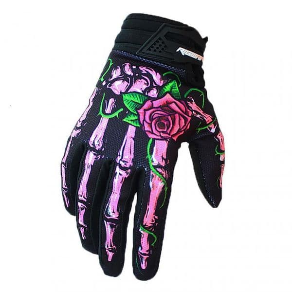 2026 New Sports Skull Rose Motocross Bicycle MTB Off-Road Mountain Bike Guantes Motorcycle Hard Shell Gloves outdoor Outdoor Sport Cycling Glove 230628 Free Shi