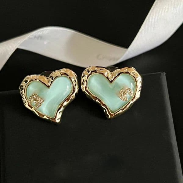 Stud Women brand letters designer earrings stud shining dia bling crystal elegant pink love heart earings gold earring ear rings jewelry