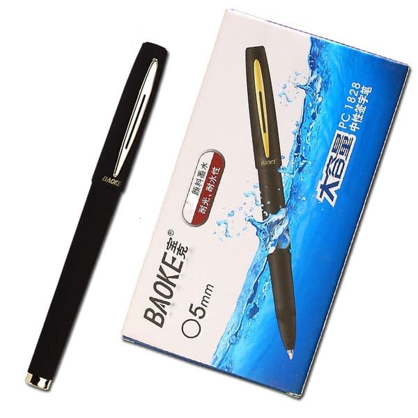 Ballpoint Pens 12pcs BAOKE 05mm07mm10mm Frosted Gel Pen School Refill High Capacity Black Ink Office Supplies 230630