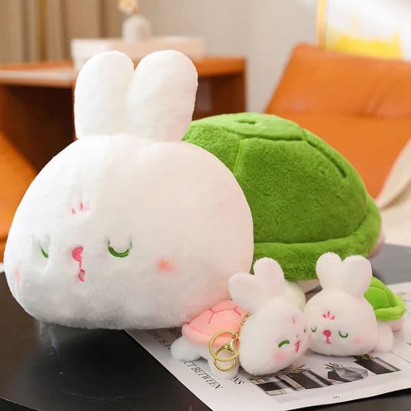 Plush Dolls Cartoon Cute Lucky Tortoise Rabbit Toy Stuffed Soft Fluffy Turtle Bunny Pillow Pendant Kids Toys Girls Gift 231007 thumbnail 2