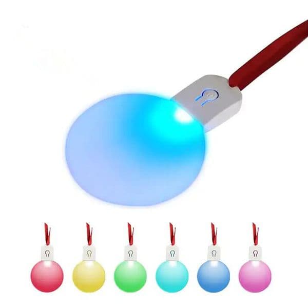 Sublimation LED Light Acrylic Christmas Ornaments With 7 Color Night Light Lamp Hanging Xmas Tree Pendant Christmas Decoration With Red Rope thumbnail 2
