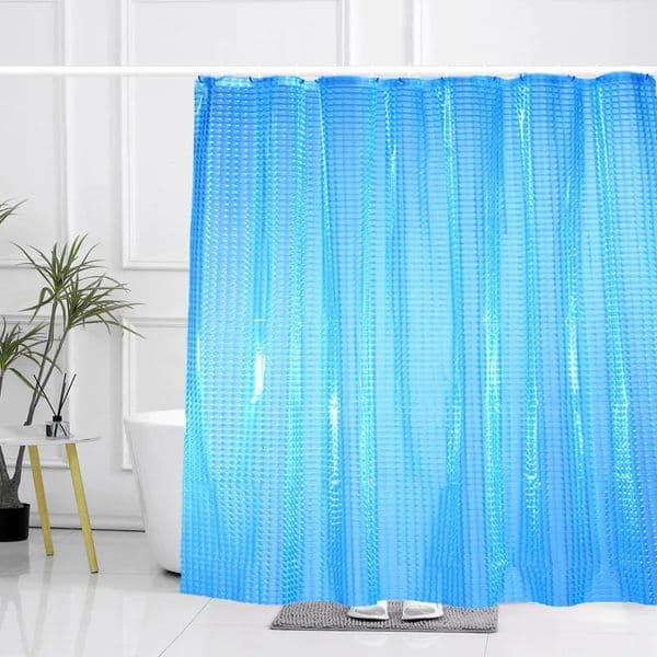 Shower Curtains PEVA Shower Curtain Solid Color Environmental Mildew Proof Transparent Bathroom Curtain Plastic Partition Curtains with Hooks 231007
