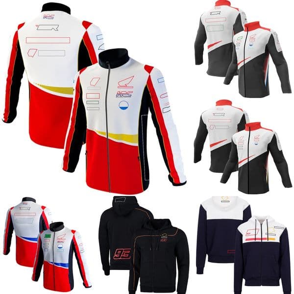 Moto Team 2023 Full Zip Up Hoodie Jacket Motorcycle Rider Windproof Softshell Jacket Racing Casual Warm Men's Windbreaker Jacket