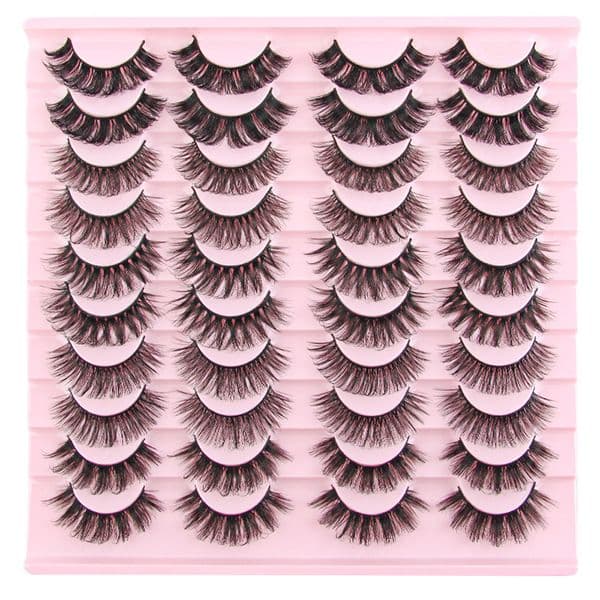 Multilayer Thick Fluffy False Eyelashes Extensions Naturally Soft Light Handmade Reusable Faux Mink Fake Lashes Curled Crisscross Eye Beauty Supply