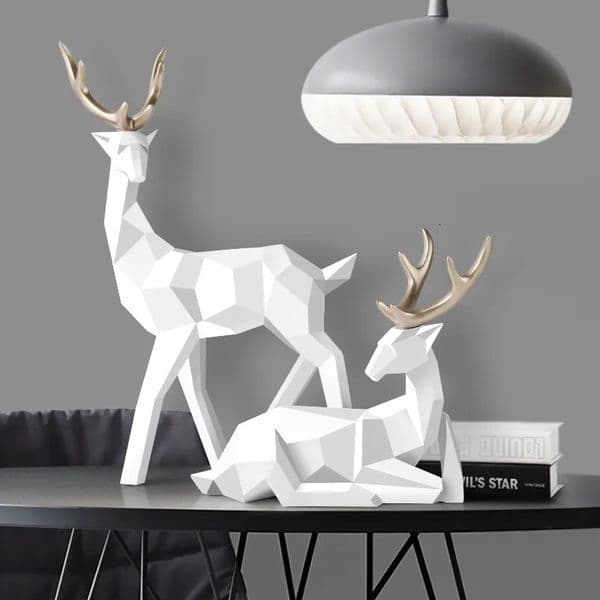 2026 Arts cologne And Crafts Resin Deer Statue Figurines Reindeer Sculpture White perfume Deers Decor Scandinavian Home Living Room Decoration Tabletop 231017 F
