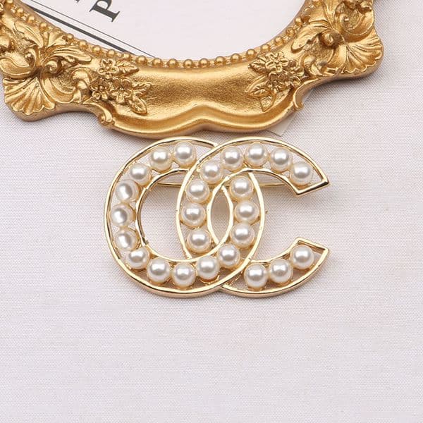 18K Gold Plated Charm Brand Brooch Double Letter Luxury Designer High Quality Pin for Women Men Pearl Brooches Wedding Party Gift Jewerlry 20style