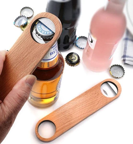 Wood Handle Bartender Bottle Openers Wine Beer Soda Glass Cap Opener Kitchen Bar Tools Factory Wholesale G1018