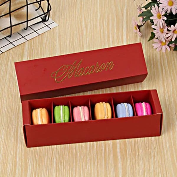 Macaron Box Cupcake Packaging Homemade Chocolate Biscuit Muffin Retail Paper Package DHL Free Delivery Simple