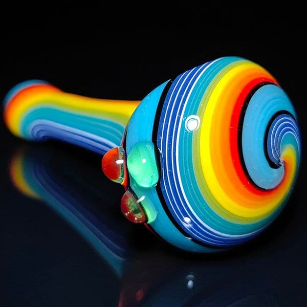 glass smoking pipe glass smoking bowl hand glass smoke pipe wig wag beautiful glass pipe dry herb pipe Unique Smoking Piece Beads Swirl