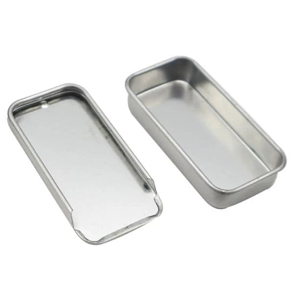 All-match Fast White Sliding Tin Box Mint Packing Box Food Container Boxes Small Metal Case Size 80x50x15mm