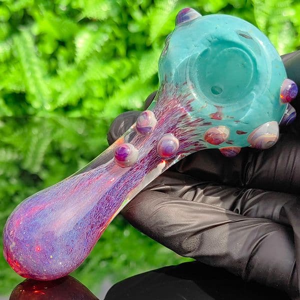 thick glass smoking pipe smoking glass handicrafts spoon pipe color smoking pipe herb pipe beads Glass Pipes Pot Handmade Bowl Galaxy