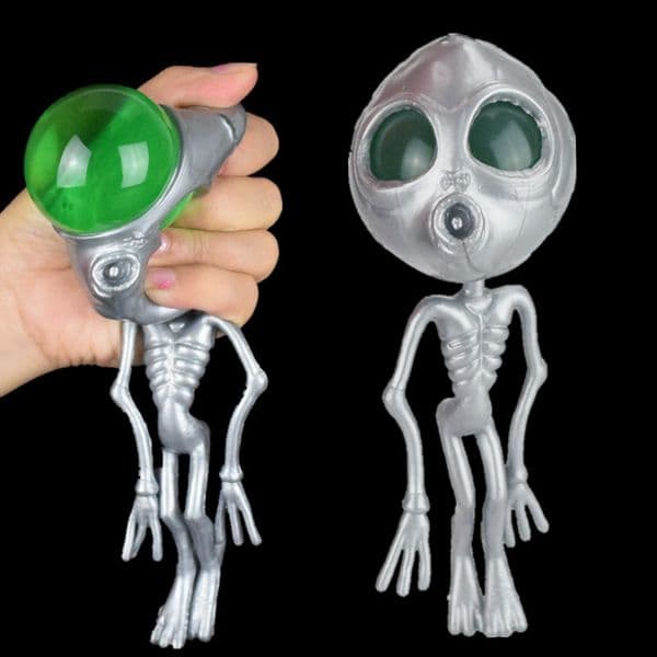 4 Halloween Float Kids Small Toys Skeleton Head Squeeze Balls Stress Balls That Bulge Eyeballs When Squeezed to Relieve Anxiety Autism Toys Party Favors A15