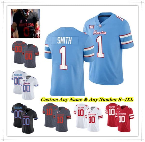 Ncaa College Houston Cougars Football Jersey Donovan Smith Parker Jenkins Samuel Brown Malik Robinson Stacy Sneed Joseph Manjack IV Matthew Golden Adari Haulcy 4XL
