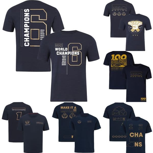 2023 New F1 World Champions T-shirt Formula 1 Driver's Champion T-shirt Racing Team Wins Souvenir Jersey Summer Men Women T-shirts