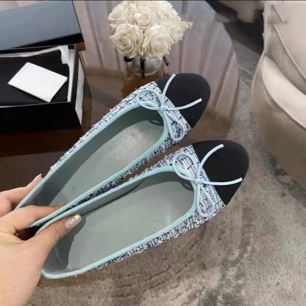 Ballet Flats French Paris Luxury Women's Designer Black Shoes Loafers Quilted Leather Ballerina Round Toe Women's Dress Shoes Zapatos Ballet Sandal