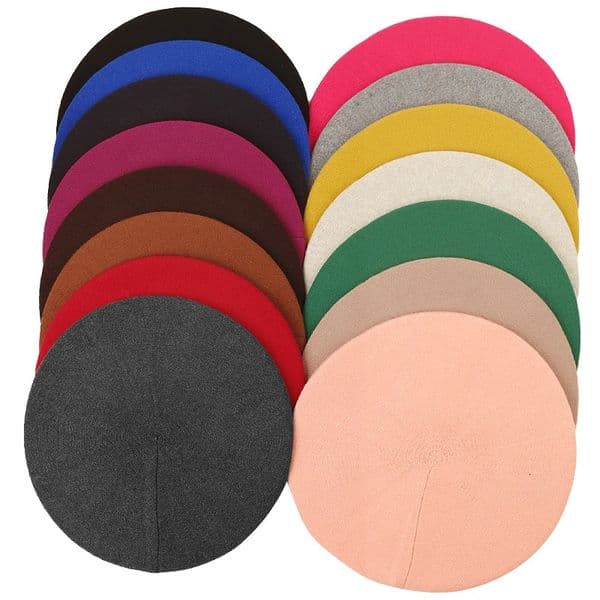 Berets Geebro Women's Cashmere French Beret Hat Causal Plain Knit Wool Soft Berets for Ladies Knitted Artist Beret Cap Hats 231027