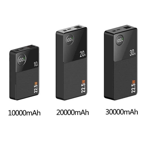 22.5W Fast Charging 30000mAh Power Bank Portable External Battery Charger for iPhone 13 Xiaomi Huawei PD20W Powerbank For Laptop