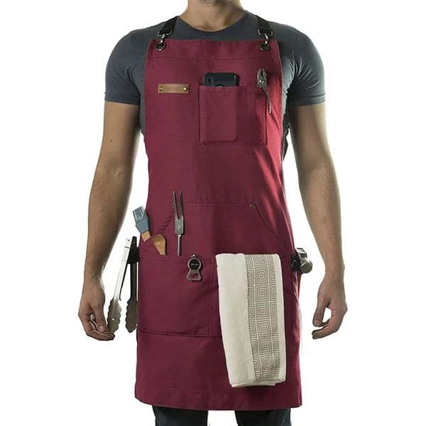 Aprons Canvas Multi-functional Tool Pocket Hairdresser Woodworking Overalls Kitchen Chef Waterproof Apron For Woman Man Custom 231026