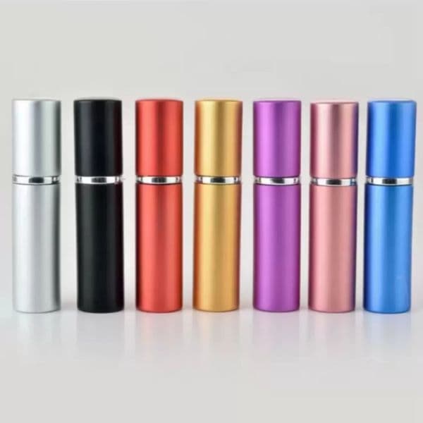 Party Favor 5ml Aluminium Anodized Compact Perfume Atomizer Fragrance Glass Travel Refillable Spray Bottle FY3329 B1019