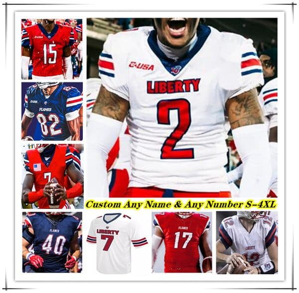 Liberty Flames College Football Jersey Kaidon Salter Quinton Cooley Billy Lucas Aaron Bedgood CJ Daniels Treon Sibley Jerome Jolly Jr Kendy Charles Bentley Hanshaw