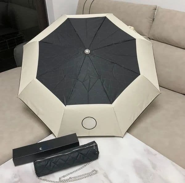 Elegant Designer Umbrella Patchwork Sun Rain Women Parasols Girl Folding Umbrellas K260224