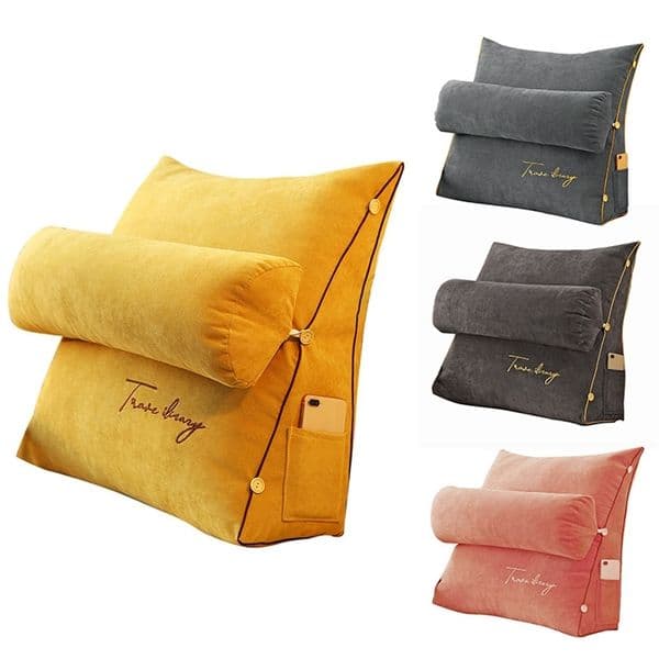 Pillow Soft Nursing Bed Fluffy Triangle Reading Sofa Waist Cushion Backrest Back Rest Wedge 220901