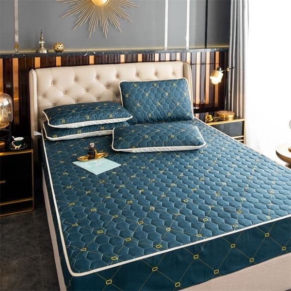 Sheets sets Kuup Thickened Bed Sheet Mattress Cover Washable Breathable Bed Cover Embossed Stitching Oversized Mattress Cover Bedding 1pcs 220901