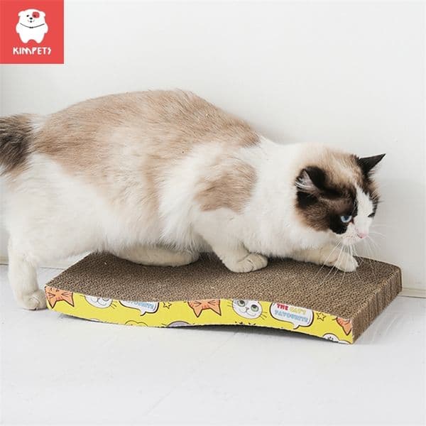 Cat Furniture Scratchers KIMPETS Toys Scratching Board Claw Grinder Corrugated Paper Supplies Wear-resistant Scratcher 220906