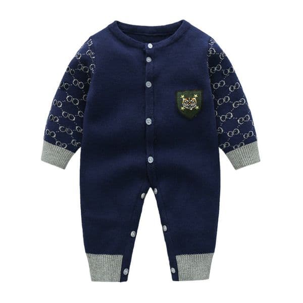kids Designer autumn winter newborn thick sweater Rompers baby boy girl summer top quality Long sleeve cotton clothes 1-2 years old Jumpsuits