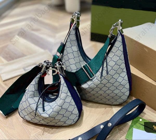 22FW luxury shoulder bags 5A top cross body totes designer womens handbag two-letter print retro croissant bags two sizes ladies wallets