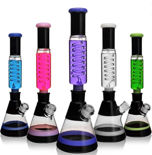 Vintage freezable glycerin Hookah Glass Bong Factory Direct Sale can put customer logo by DHL UPS CNE
