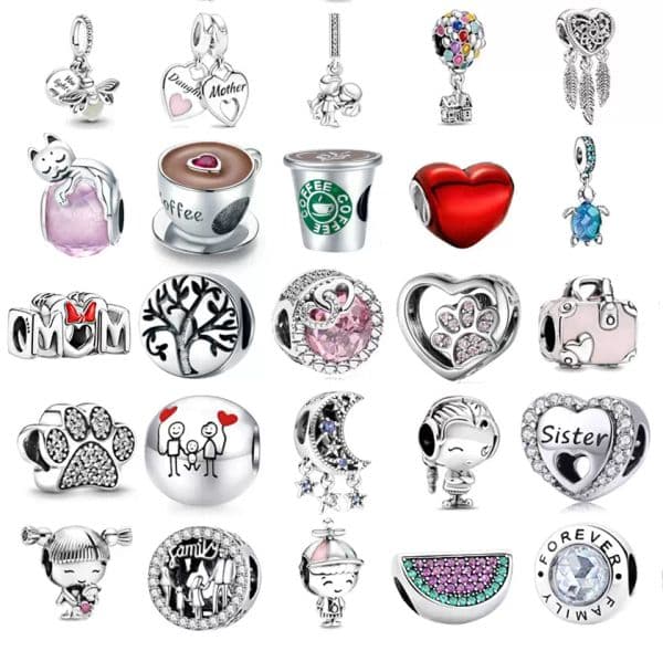New Trendy Genuine 925 Sterling Silver for Charm Beads Forever Home Bracelet Necklace DIY Ladies Fashion Luxury Jewelry
