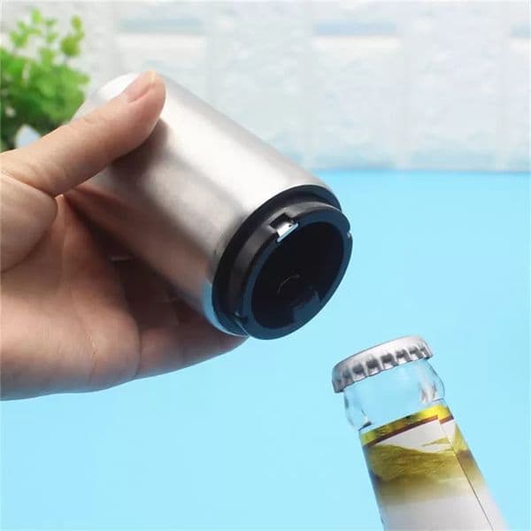 Automatic Push Down Stainless Steel Beer Bottle Opener Logo Customizing Supported GG0530