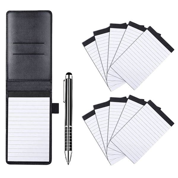 Notepads Notepad Set 3.5X5.5in Small Memo Book 3 Mini Pocket Notepads with Pens and 10 Refills for Businessmen and Students 220914