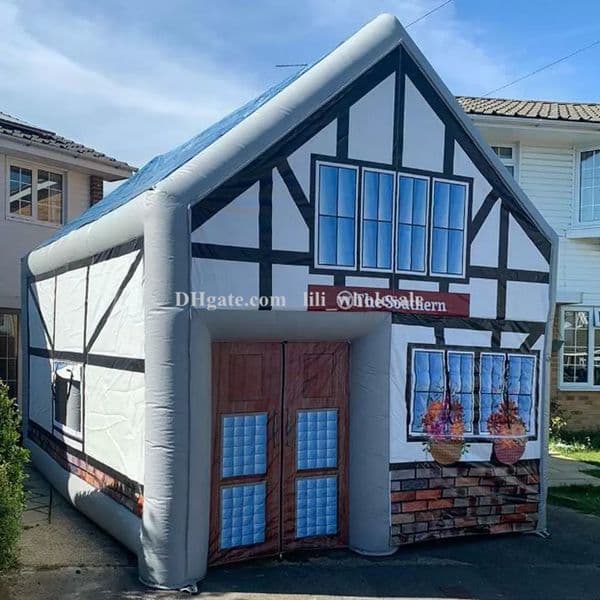 Mordern 6x4m outdoor party Inflatable Bar Pub Pub Tent Nightclub house for garden use