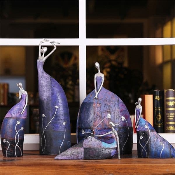 Decorative Objects Figurines Abstract Woman Ornament Home Sculpture TV Cabinet Living Room Christmas Decorations Decor figurines 220919